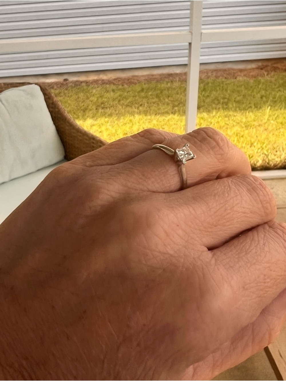 Kay Jewelers Silver Solitaire Ring with Clear Stone - Picture 3 of 5